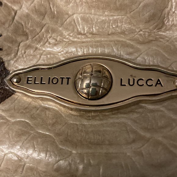 Elliot Lucca Large Purse. Brown/Tan Snakeskin. 17x12 - Picture 10 of 16